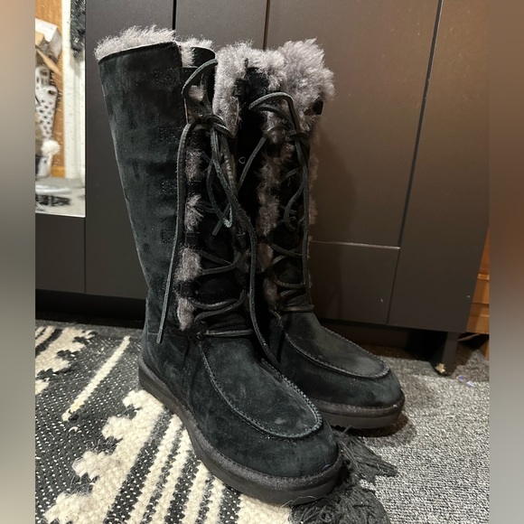 UGG Australia Women's Uptown II Tall Suede Leather
Lace Up Boots - Picture 2 of 5